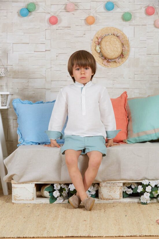 camisa marfil y baltico