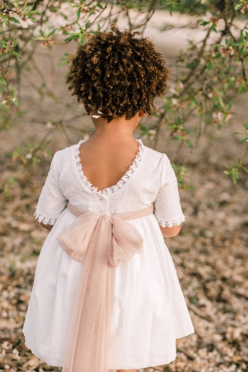 Vestido Arras plumeti de boda para niñas online