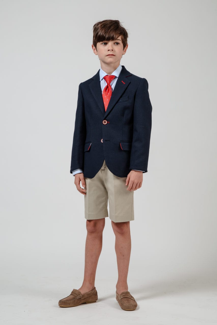 Inhalar implícito enseñar Comunión niño americana marino, camisa, bermuda y corbata | Coordinanos